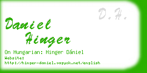 daniel hinger business card